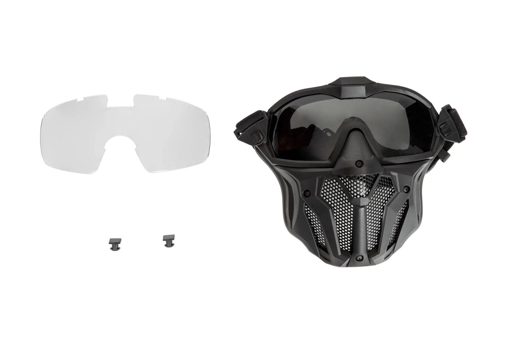 Mask with Goggles and Fan - Black