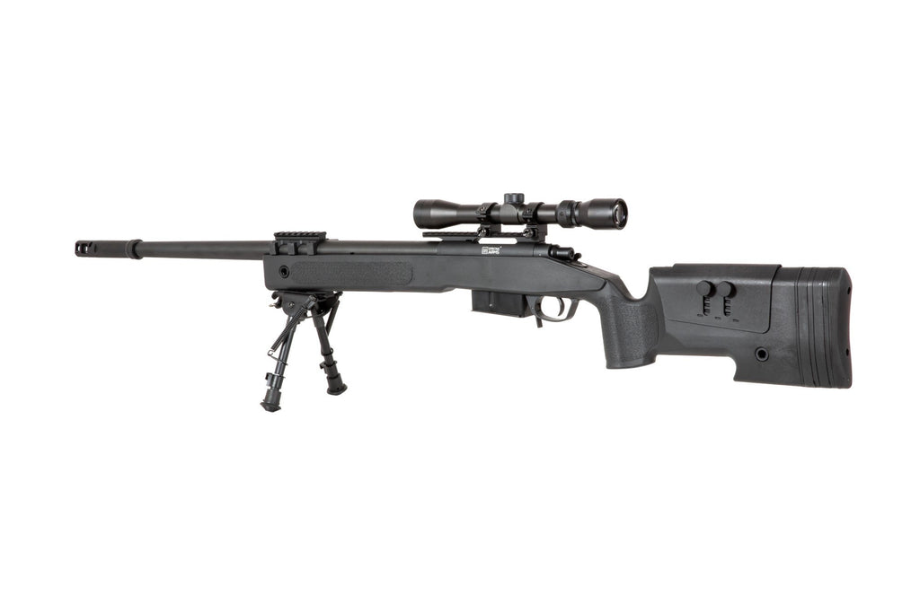 SA-S03 CORE™ High Velocity Sniper Rifle Replica with Scope and Bipod - black