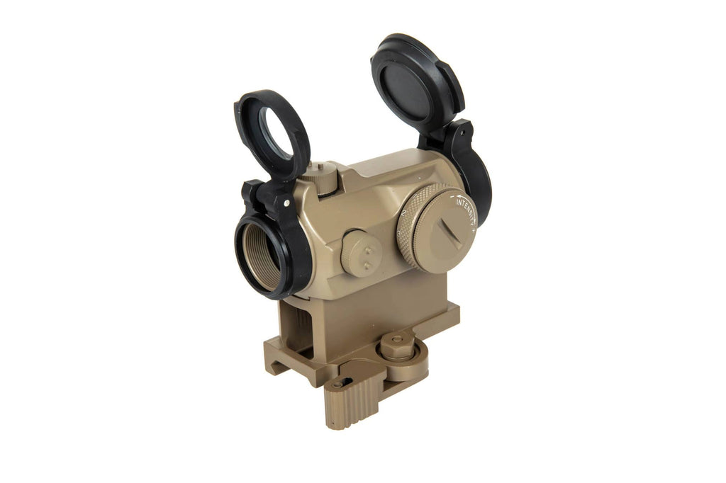 TR02 Red Dot Sight Replica with riser QD mount - tan