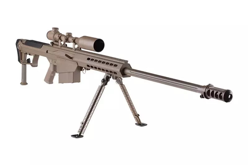 SW-013 sniper rifle replica with scope and bipod - tan