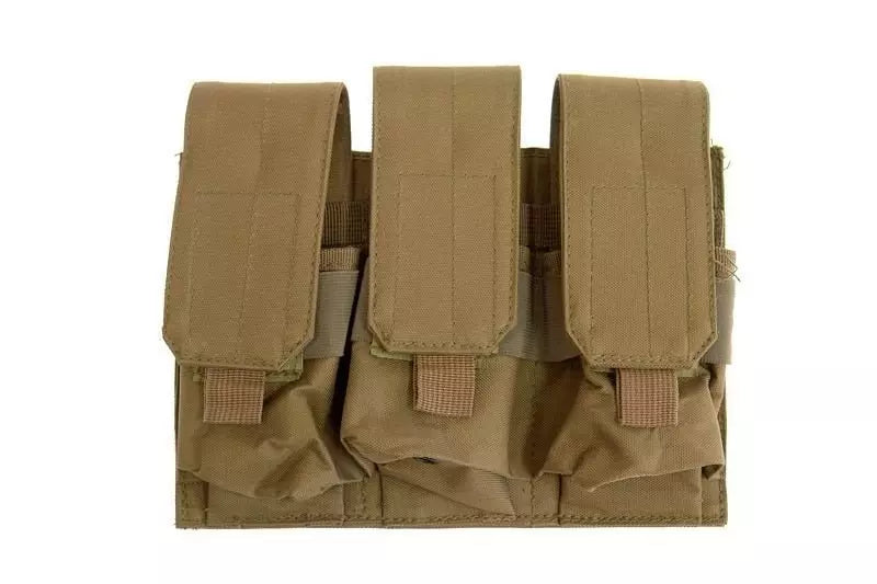 Triple pouch for M4/M16 type magazines - tan