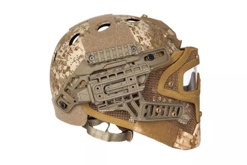 FAST PJ G4 System replica helmet with face shield - Desert