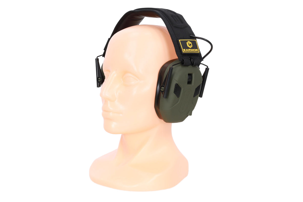Earmor M300X active ear protectors - Foliage Green