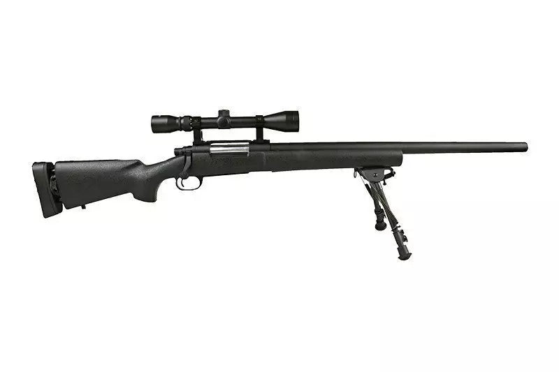 SW-04 Sniper Rifle Replica with scope and bipod (Upgraded) - black