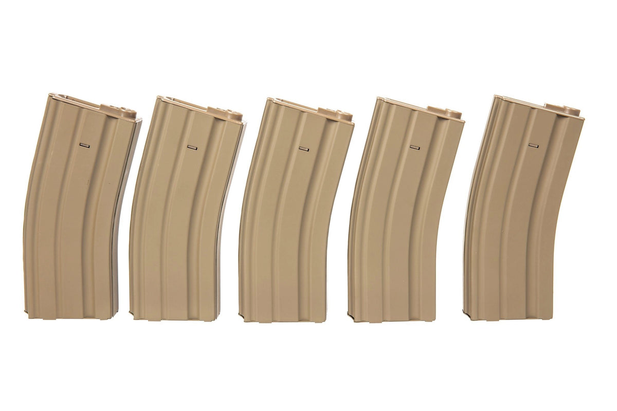 5pcs set - 30ord hi-cap magazine for M4/M16 - tan