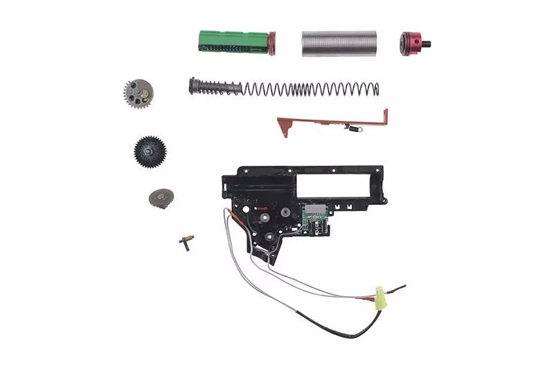 Complete Reinforced Gearbox V2 Mod2 with Electronic Contact (Rear-Wired)
