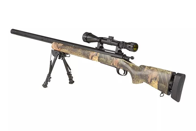 SW-04J Army Sniper Rifle Replica with Scope and Bipod - OakWood Camo