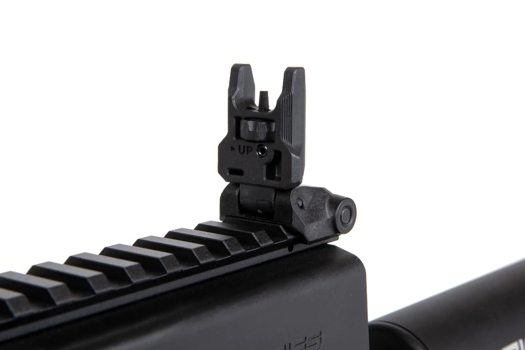 The Krytac Kriss Vector Submachine Airsoft Gun with Mock Suppressor in Black