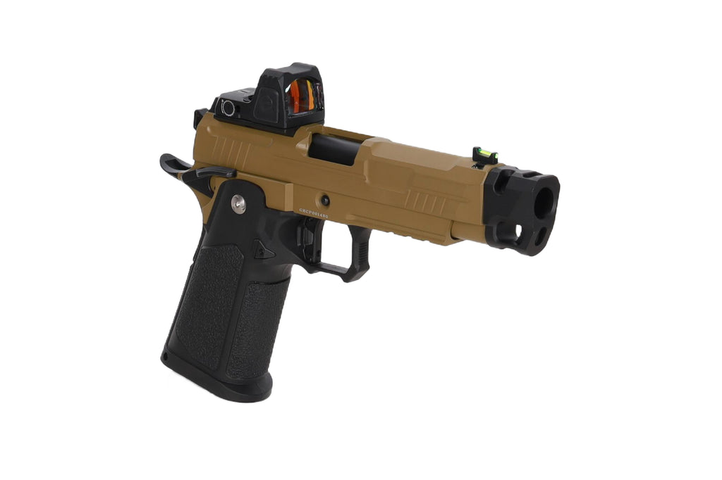 Arcturus Hi-Capa Vanguard 4.3" GBB Pistol (Optics Ready/Collimator ARS-1/Compensator) - Half-Tan