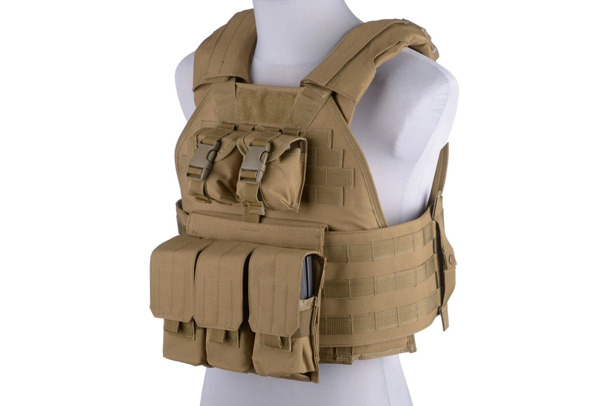 Plate Carrier Tactical Vest - Tan