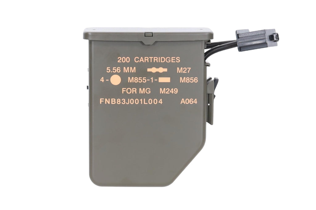 Box type magazine 2500 BBs Specna Arms x A&K for M249 Ranger Green