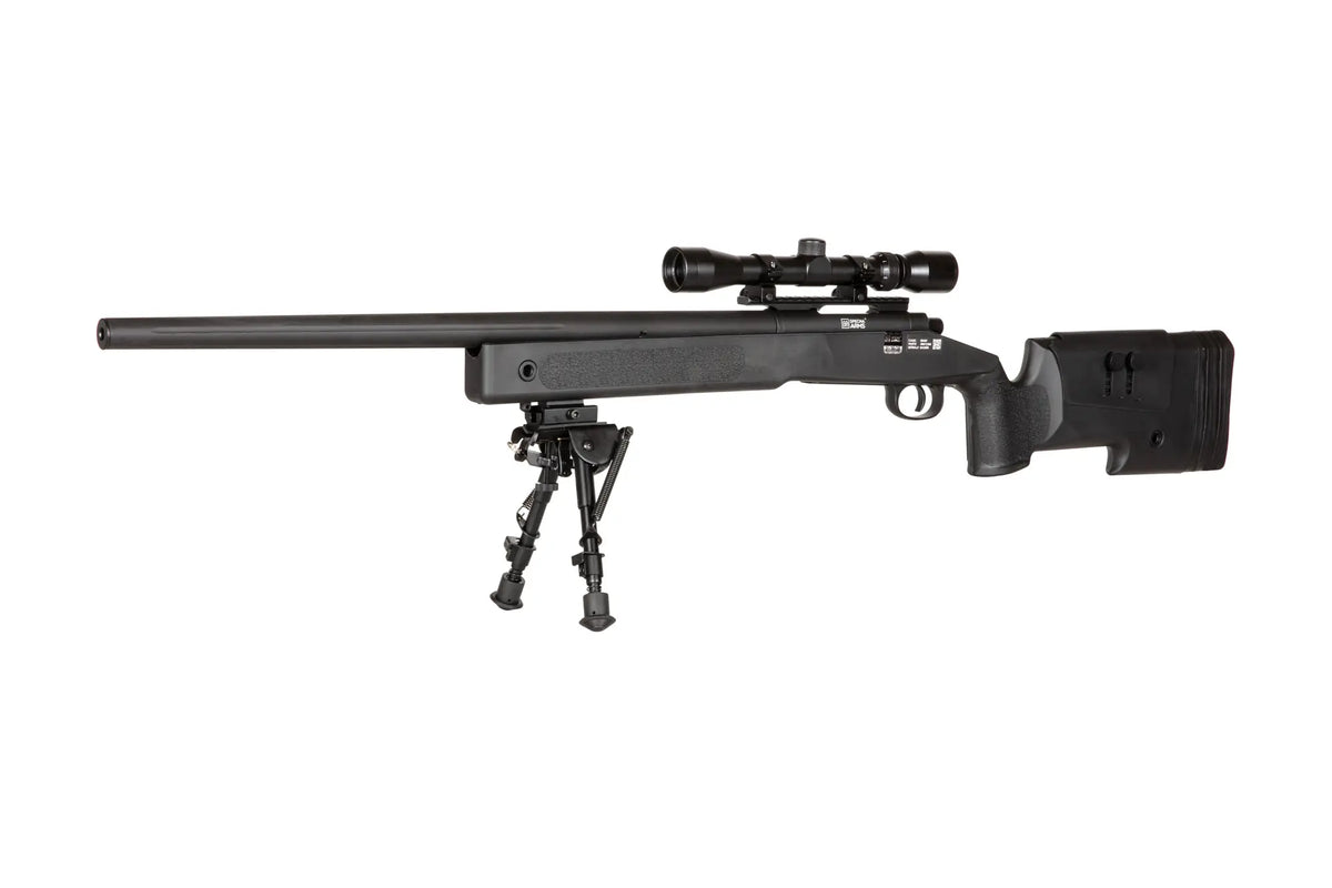 SA-S02 CORE™ High Velocity Sniper Rifle Replica with Scope and Bipod - Black
