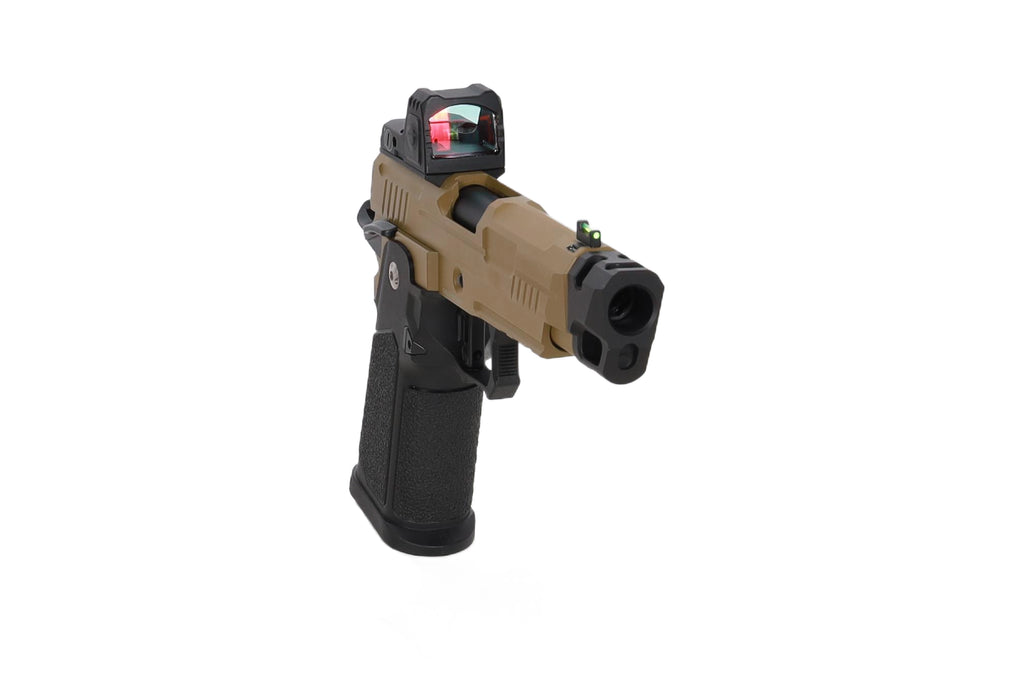 Arcturus Hi-Capa Vanguard 4.3" GBB Pistol (Optics Ready/Collimator ARS-1/Compensator) - Half-Tan