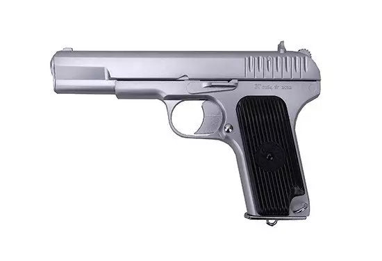 SR-33 green-gas pistol replica - silver limited version