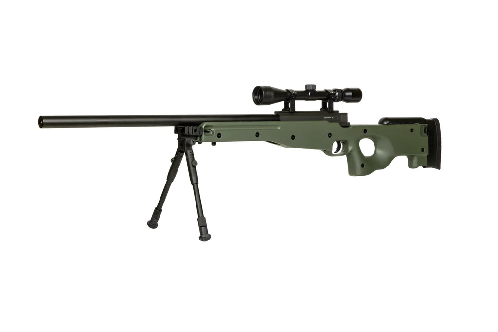 Warrior I  sniper rifle replica (with scope and bipod) - olive