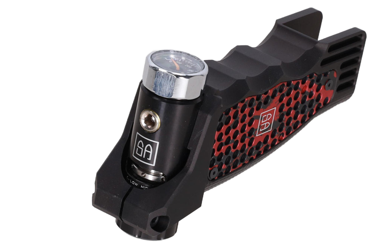 Specna Arms x Mancraft MSG Speedsoft Grip pistol grip with MMR regulator black-red