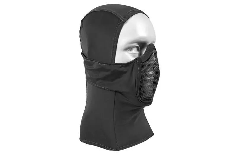 Thermoactive balaclava with steel mask - black