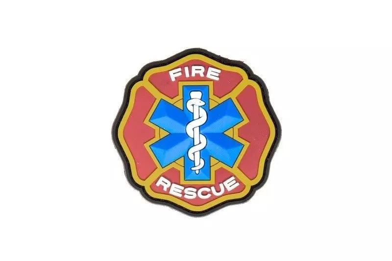 Fire Rescue PVC Patch - Full Color