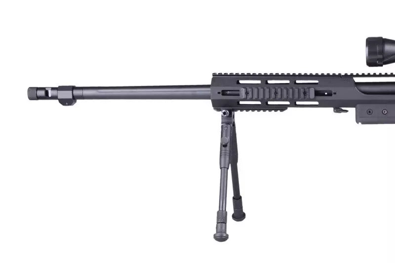 MB4412D Sniper Rifle Replica – with Scope and Bipod – Black