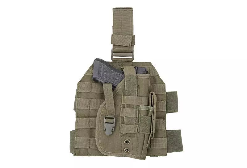 Leg panel with universal holster - olive