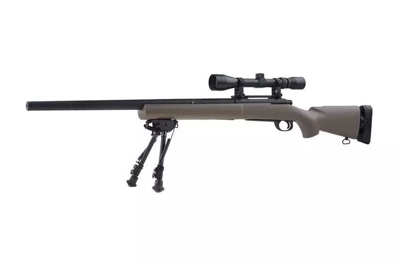 SW-04 Sniper Rifle Replica with Scope and Bipod - Tan