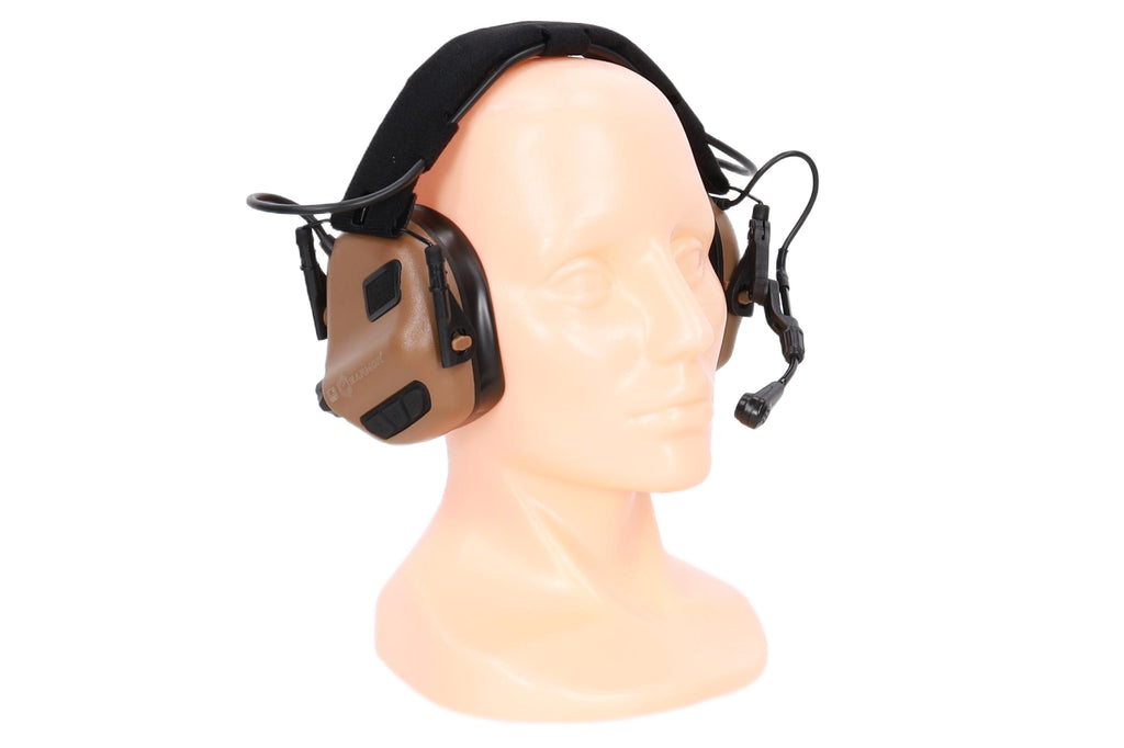 Earmor M32X Plus active hearing protectors – Coyote Brown