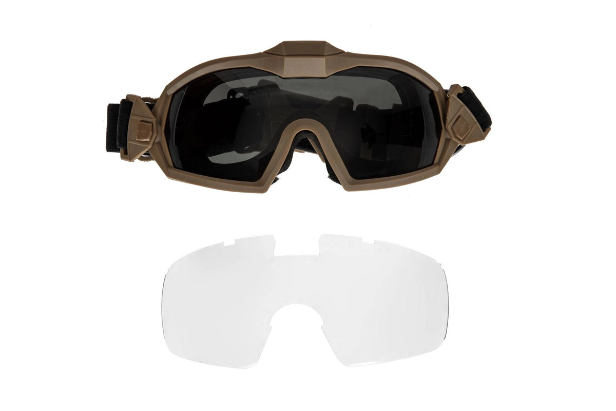 Tactical Goggles with Fan - Tan