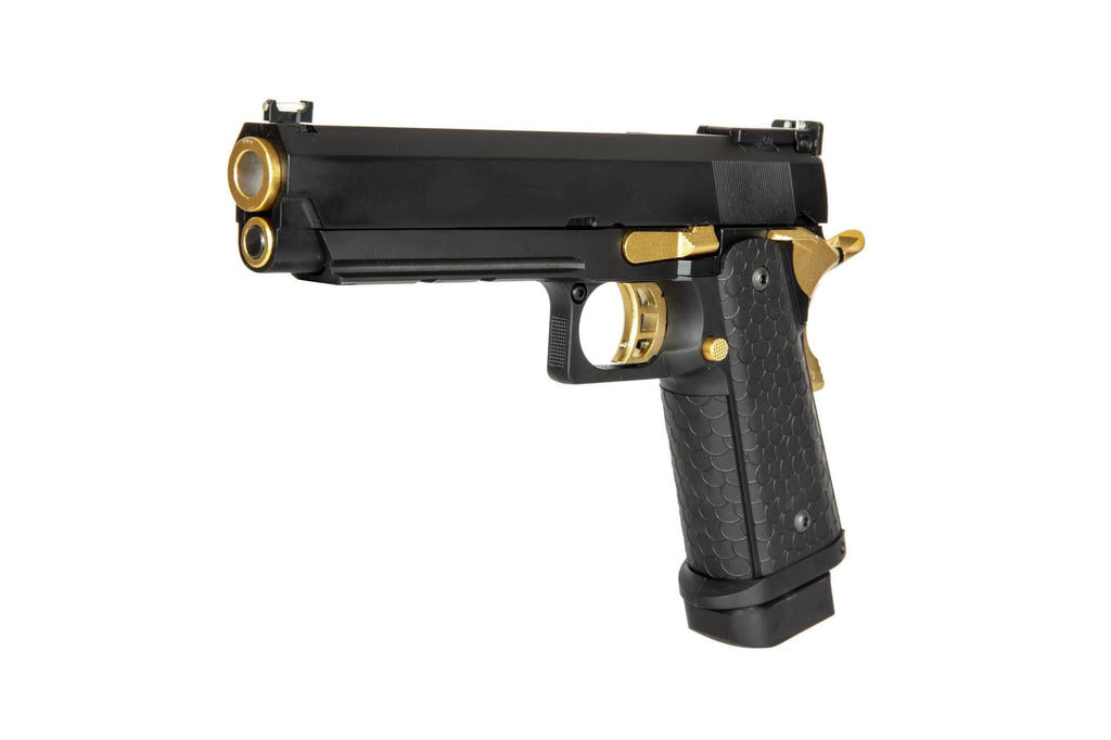 Double Bell Hi-Capa 795 GBB Pistol - Black and Gold