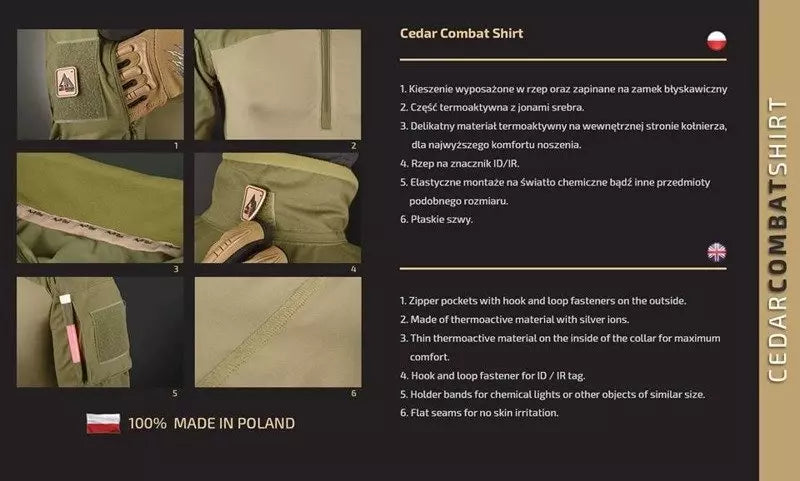 Bluza Cedar Combat Shirt - Pencott™ GreenZone