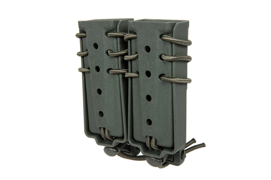 Carrier for 2 9mm magazines Wosport Urban Assault Long Quick Pull Olive