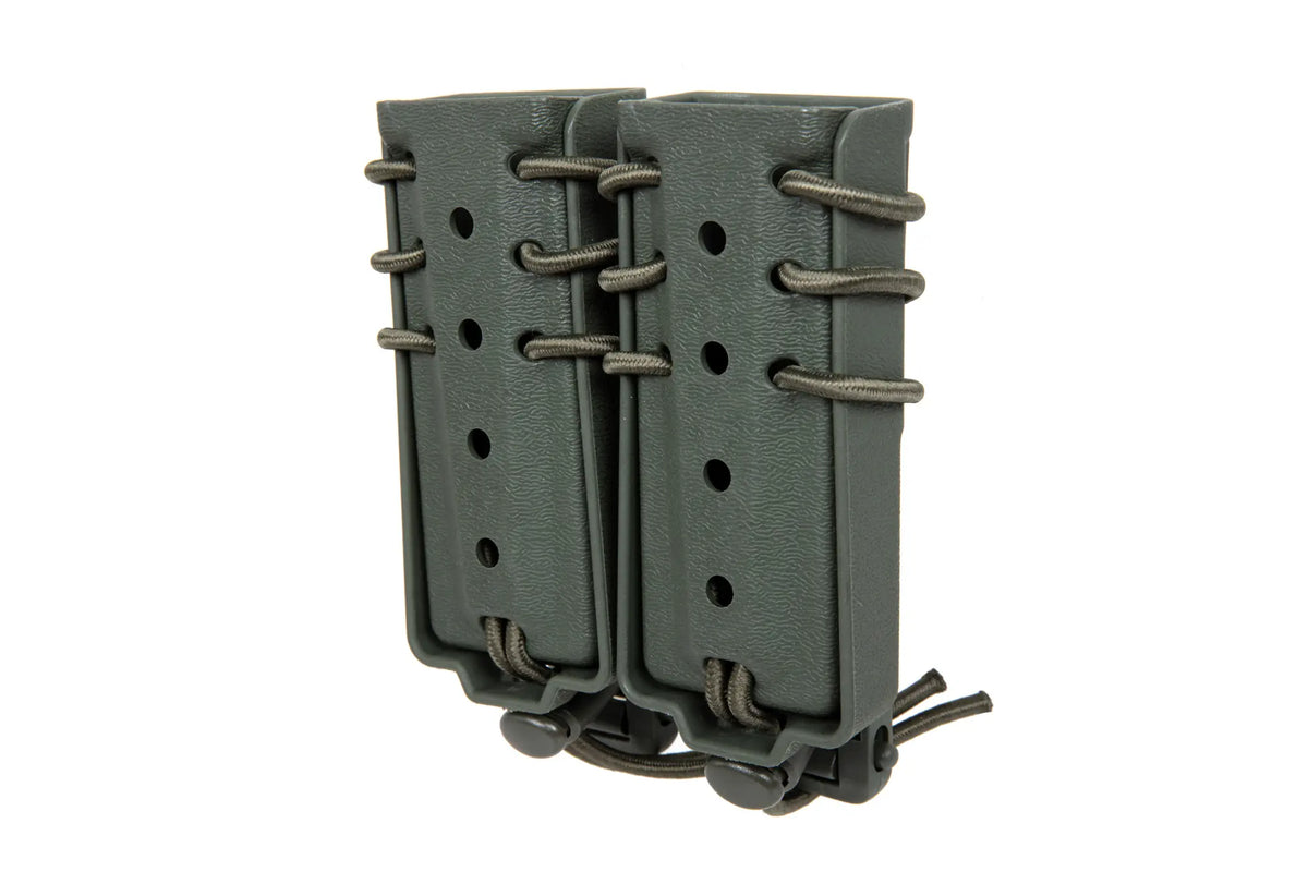 Carrier for 2 9mm magazines Wosport Urban Assault Long Quick Pull Olive