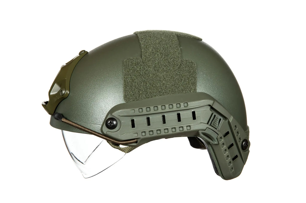 X-Shield MH helmet replica with goggles - Olive