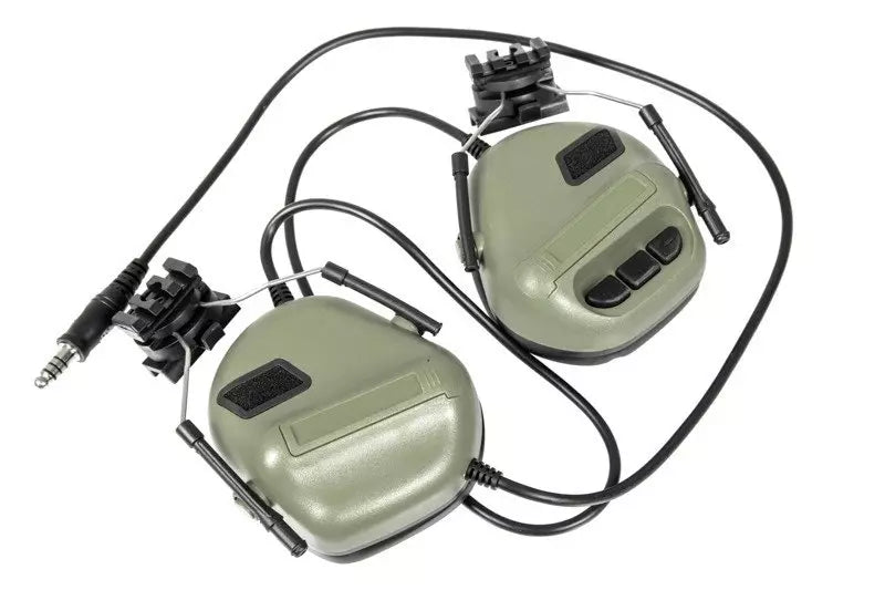 ERM headset with helmet mount - Olive