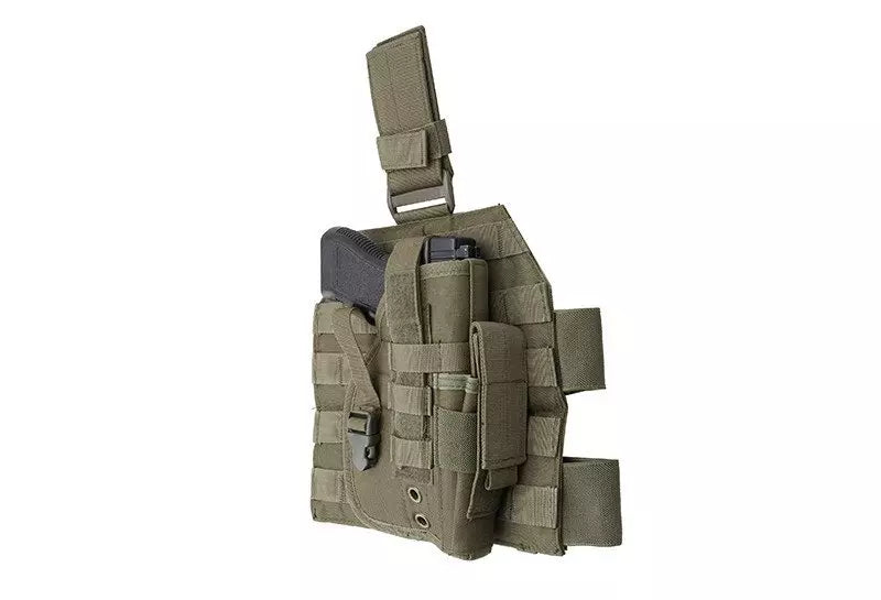 Leg panel with universal holster - olive