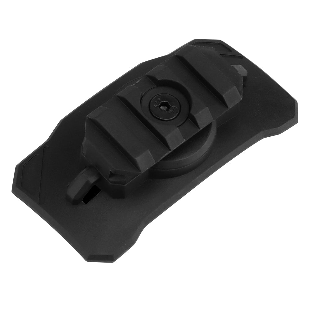 Universal flashlight mount for Wosport helmet Black
