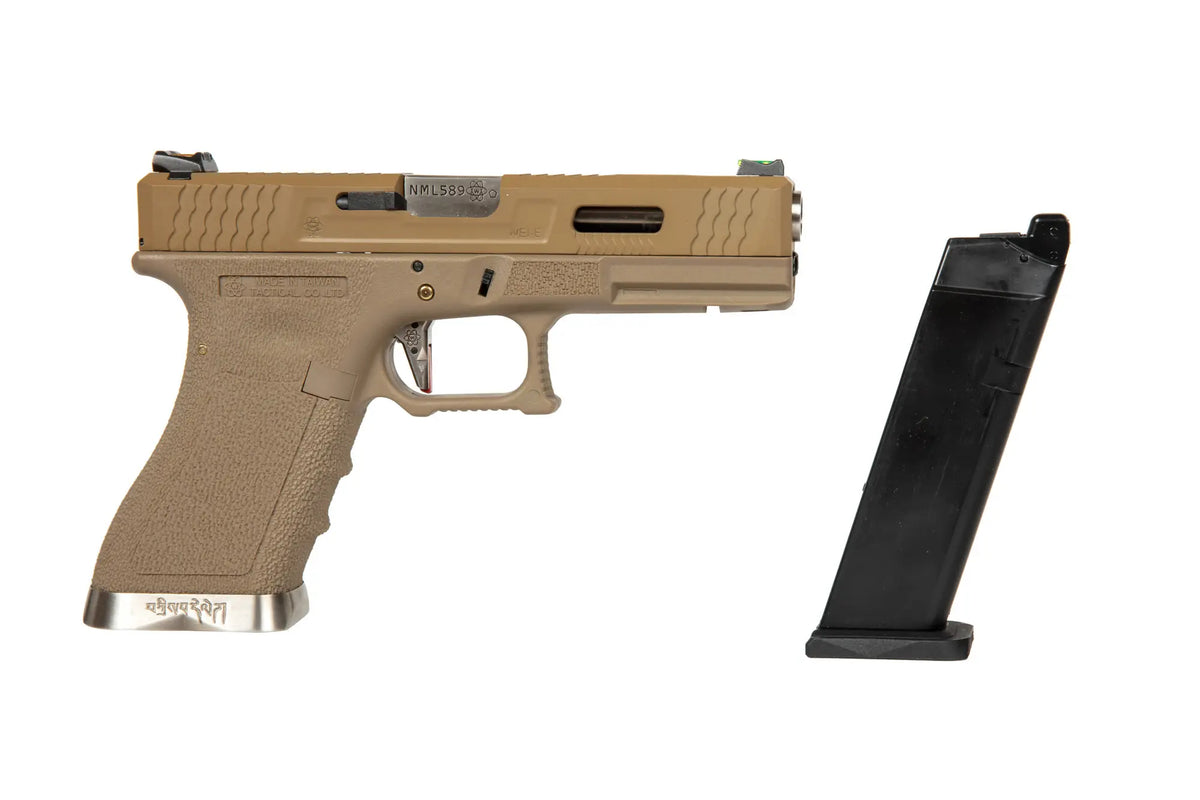G Force G18 T9 Pistol replica -Tan/ Silver