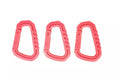 Set of polymer carabiners - pink