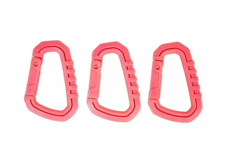 Set of polymer carabiners - pink