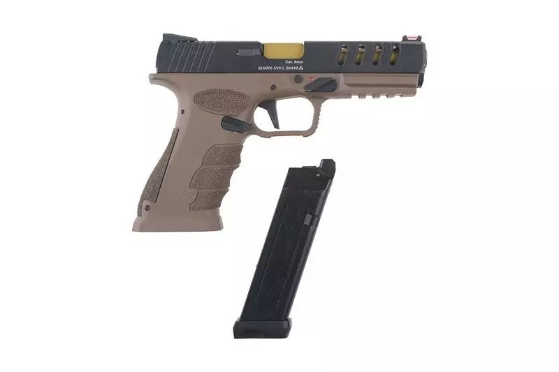 Shark Full Auto CO2 Pistol Replica - Black/Tan