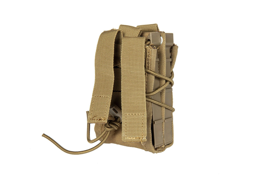 Double shingle-type magazine pouch - tan