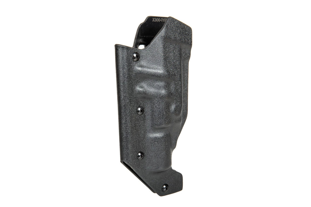 Kydex Holster for GBB Replicas with X300 Flashlight and Silencer (TYPE 2) - Black
