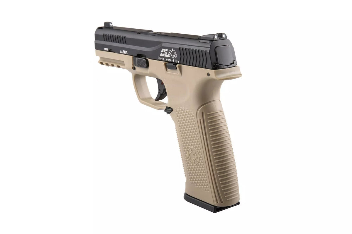 BLE - Alpha Pistol Replica - Black/Tan