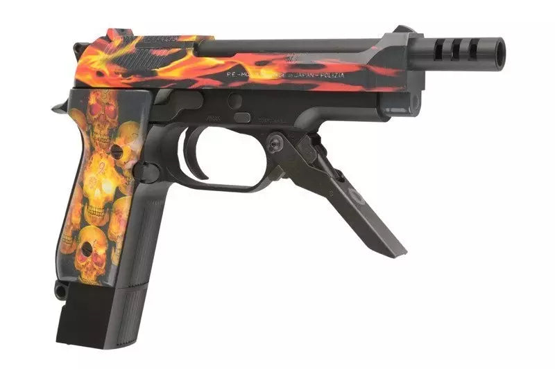 M93R AEP Fire Pattern Custom (Red Frame) Automatic Pistol Replica