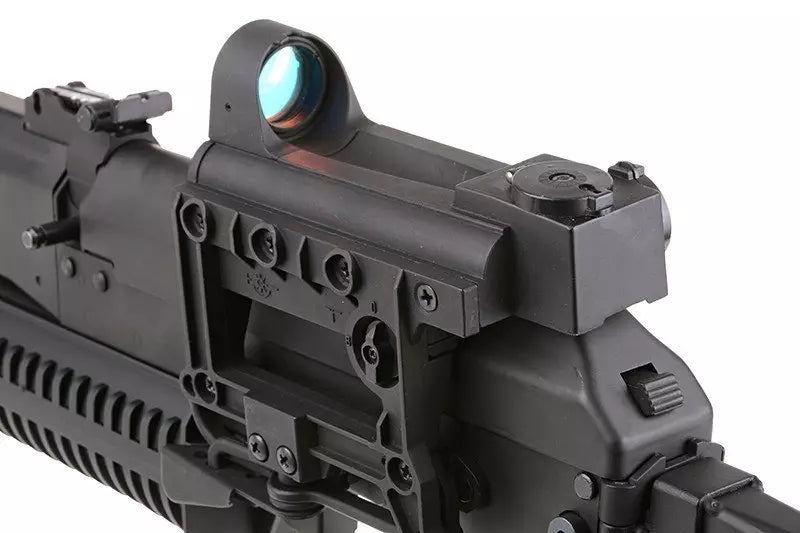PP-19 Bizon submachine gun replica with silencer and red-dot sight