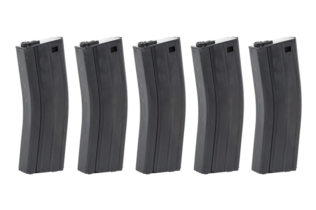 Set of 5 Mid-Cap 135/30 pellet magazines Arcturus EMM M4/M16 Metal Variable-Cap for M4/M16 replicas Black