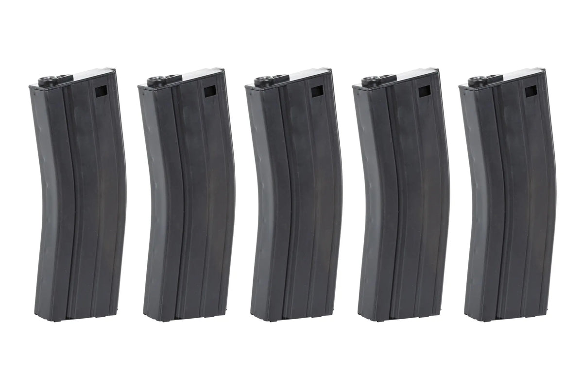 Set of 5 Mid-Cap 135/30 pellet magazines Arcturus EMM M4/M16 Metal Variable-Cap for M4/M16 replicas Black