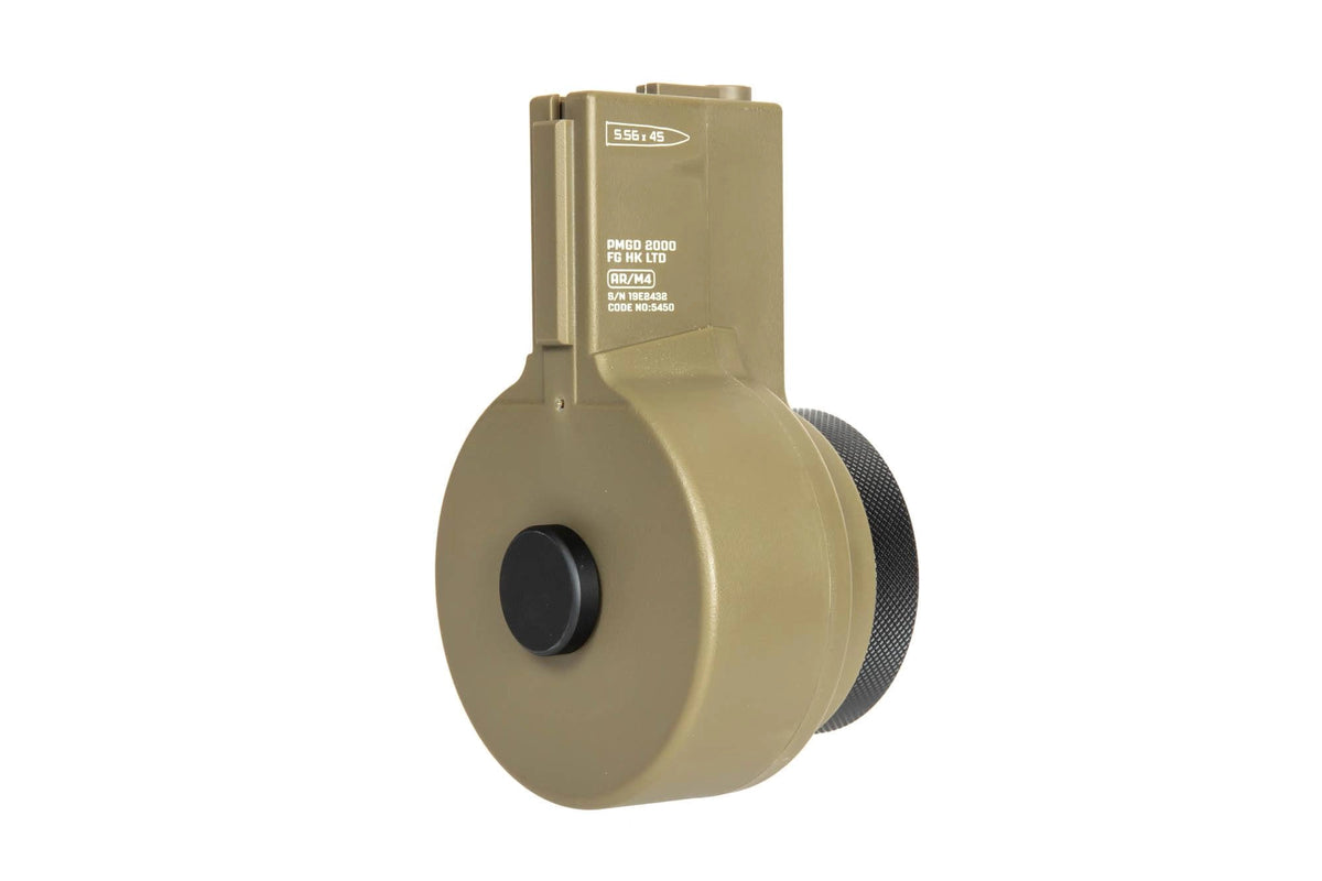 2150 BB AR Style Drum Magazine for M4/M16 Replicas - Dark Earth
