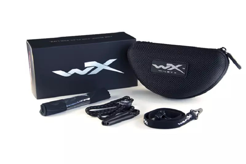 Wiley X® BOSS Grey Silver Flash Gloss Black Frame Glasses