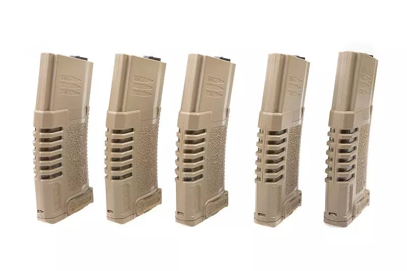 5x set 300rd PMG hi-cap magazine for M4/M16 type replicas - dark earth