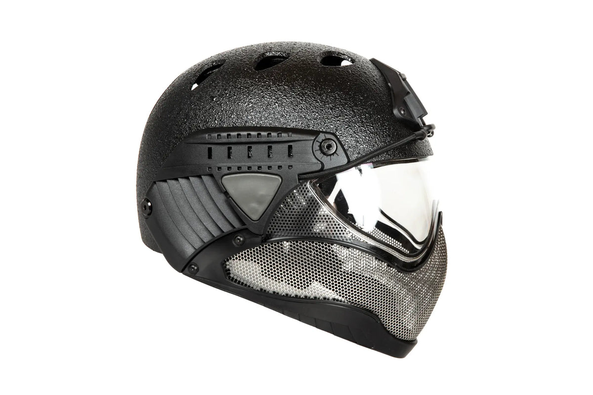 WarQ Full Face First Helmet Black Rough (OUTLET)
